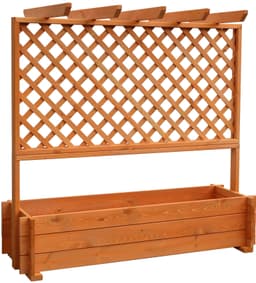 promadino Spalier Pergola mit Pflanzkasten | Braun