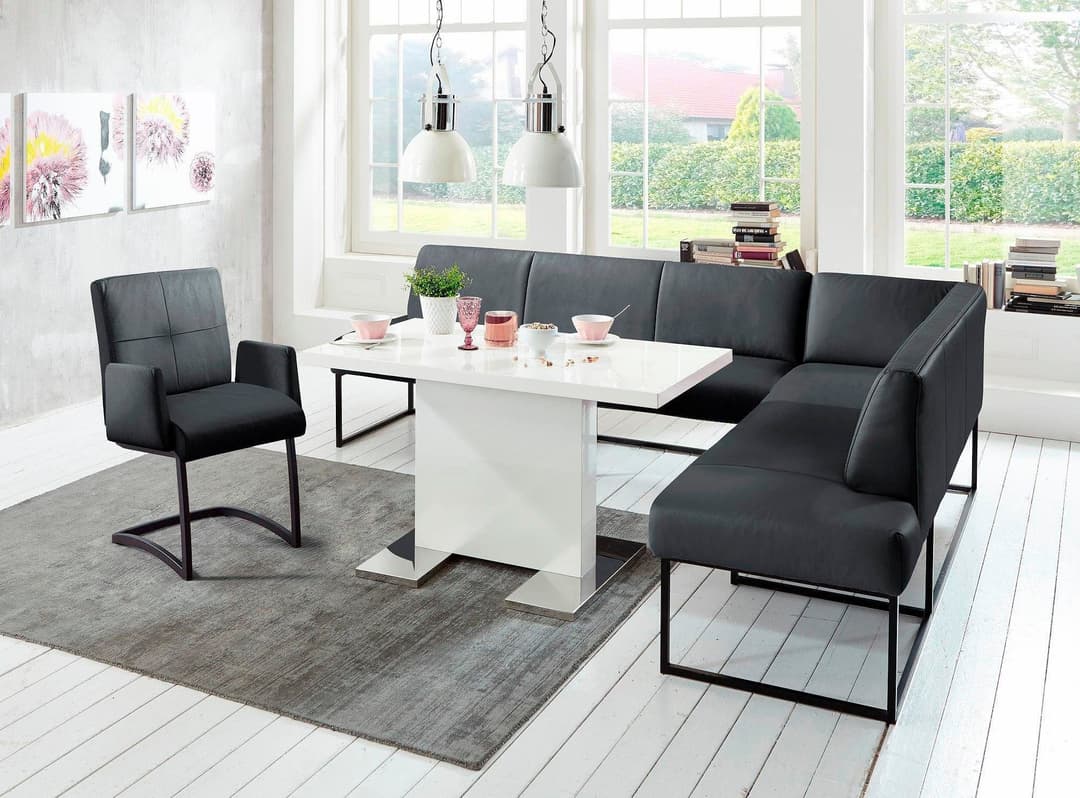 exxpo - sofa fashion Eckbank Affogato | Schwarz