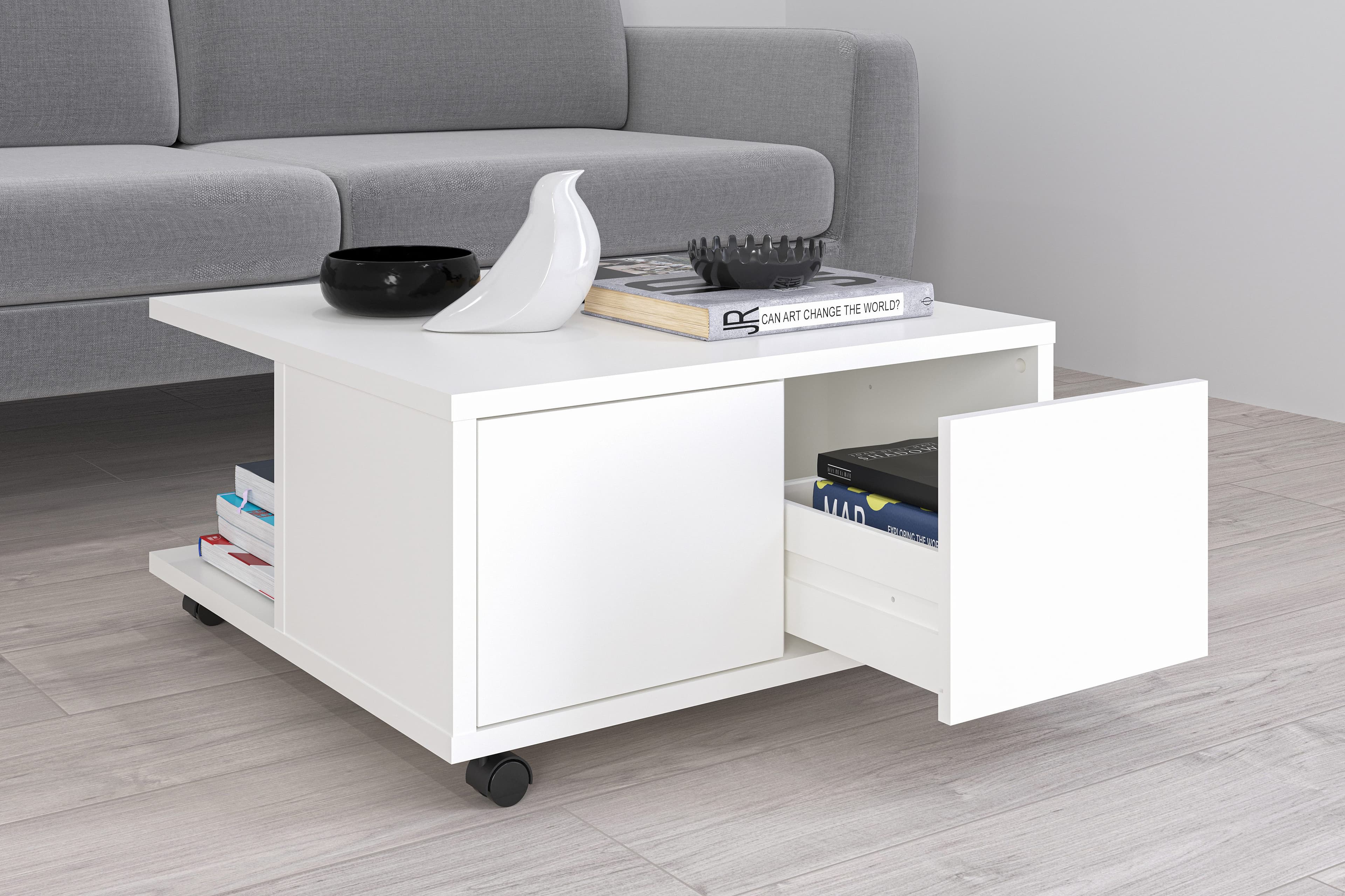 FMD Couchtisch Twin | Weiß