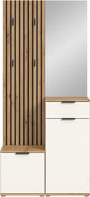 HBZ Kompaktgarderobe Simple mit Spiegel | Holztöne