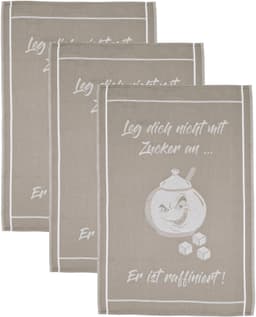 ROSS Geschirrtuch Leg dich nicht mit Zucker an, er ist raffiniert,