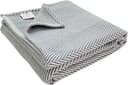 Wohndecke Bio Flanell Fischgrät | Grau