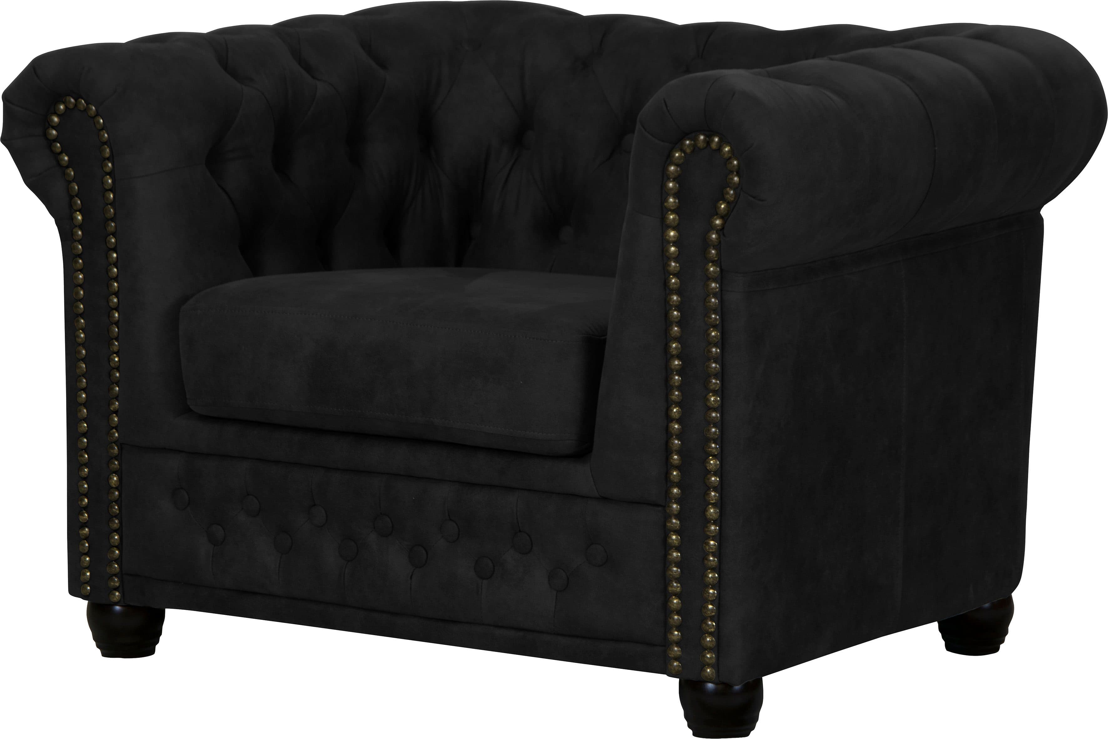 Home affaire Chesterfield-Sessel Rysum | Schwarz