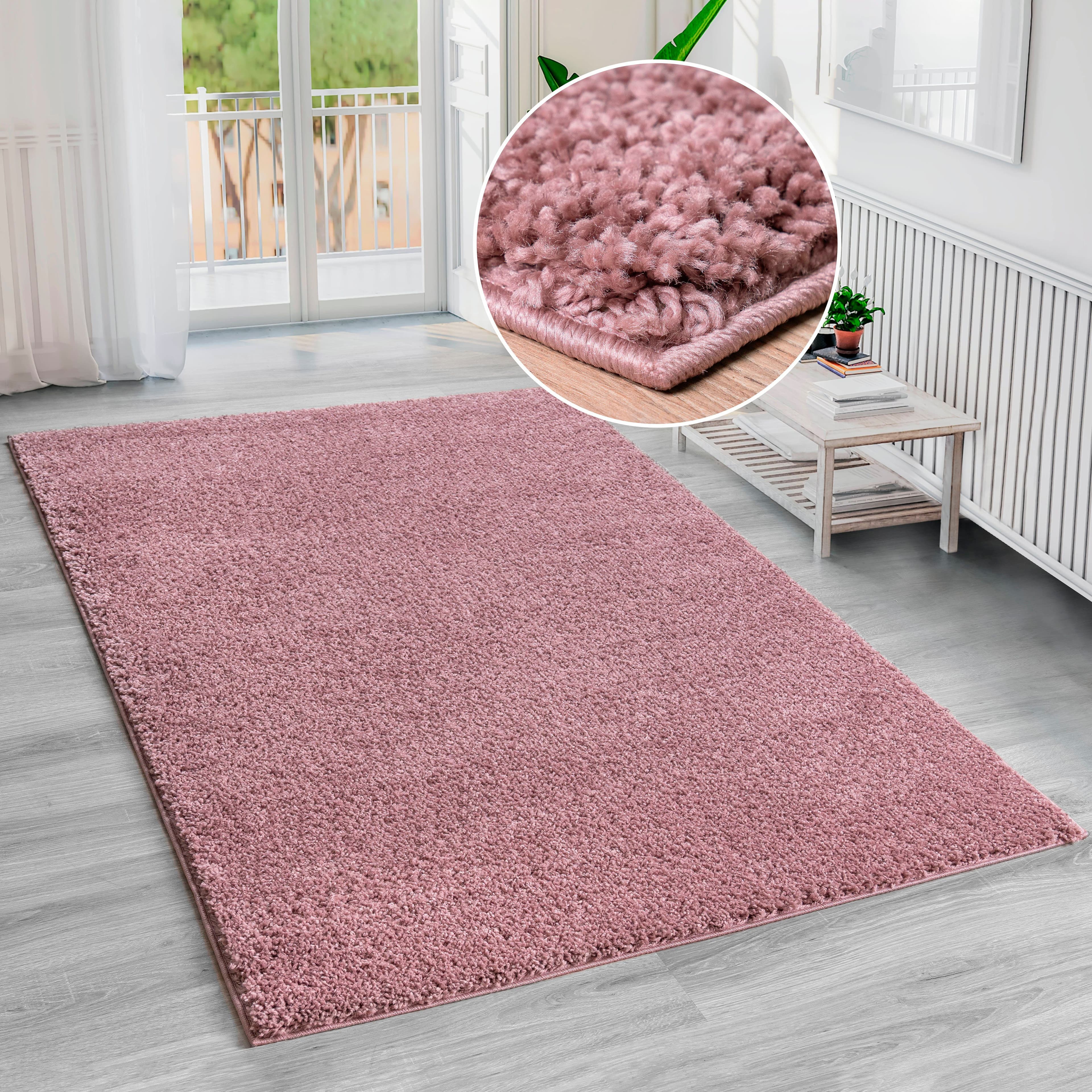 Bruno Banani Hochflor-Teppich Shaggy Soft | Rosa