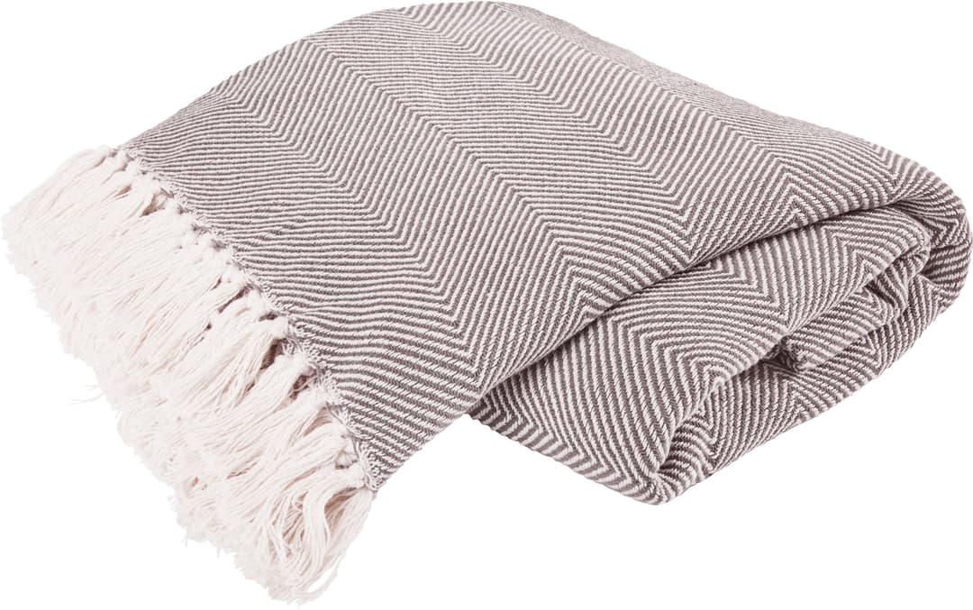 Primera Tagesdecke Fransen | Braun