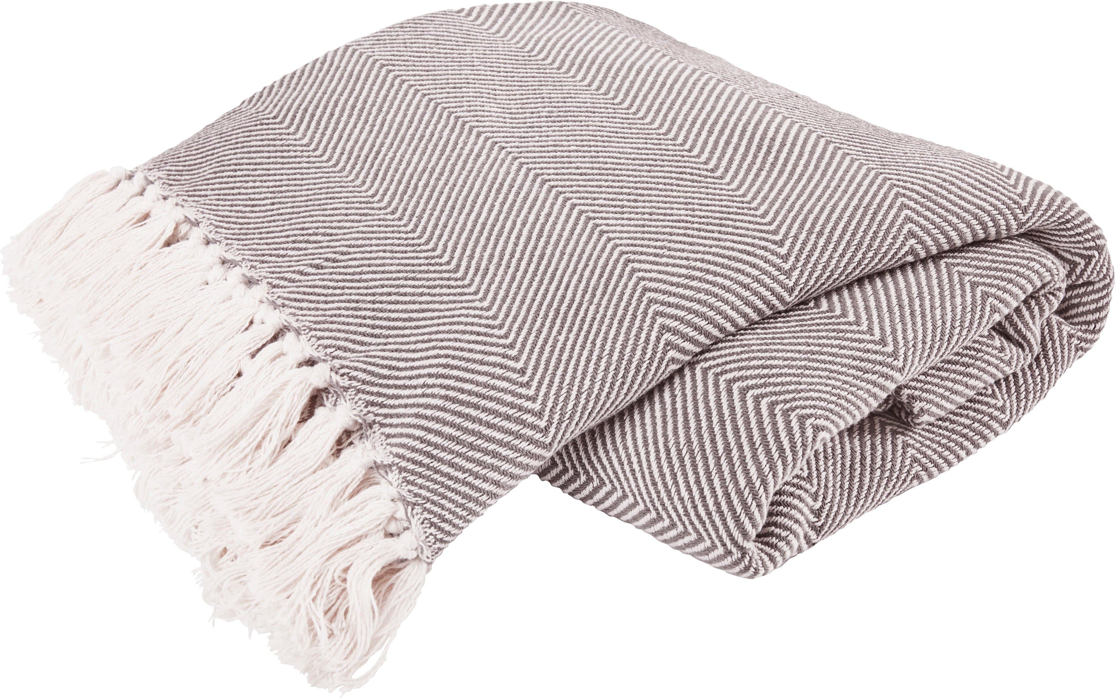 Primera Tagesdecke Fransen | Braun