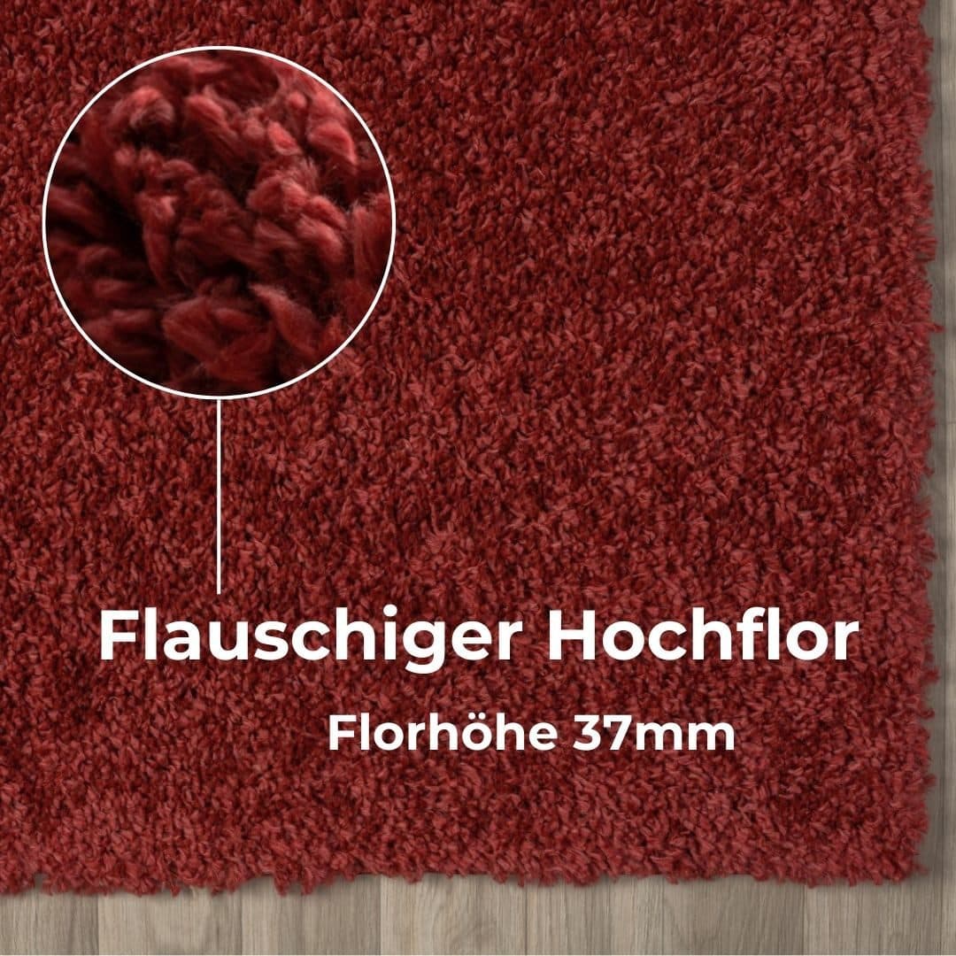 OTTO home Hochflor-Teppich Banji | Rot