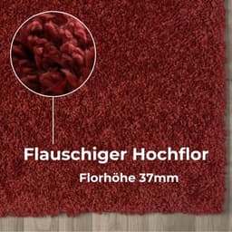 OTTO home Hochflor-Teppich Banji | Rot