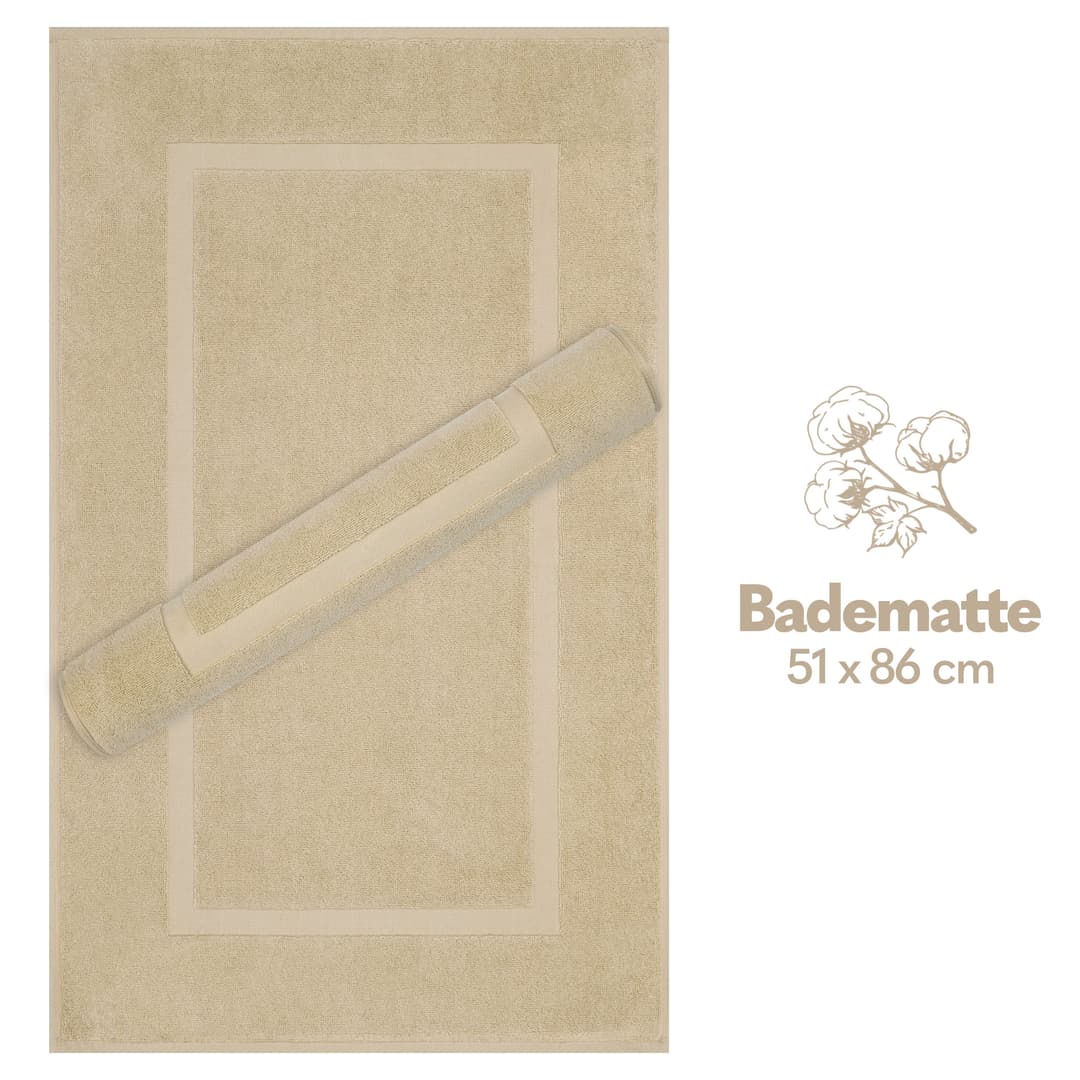 HAMMETEX Badematte Hotelmatte | Beige