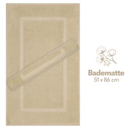 HAMMETEX Badematte Hotelmatte | Beige