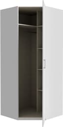 FORTE Eckkleiderschrank | Weiß 4