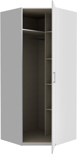 FORTE Eckkleiderschrank | Weiß