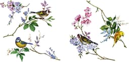Komar Fensterbild Wedding Birds | Mehrfarbig