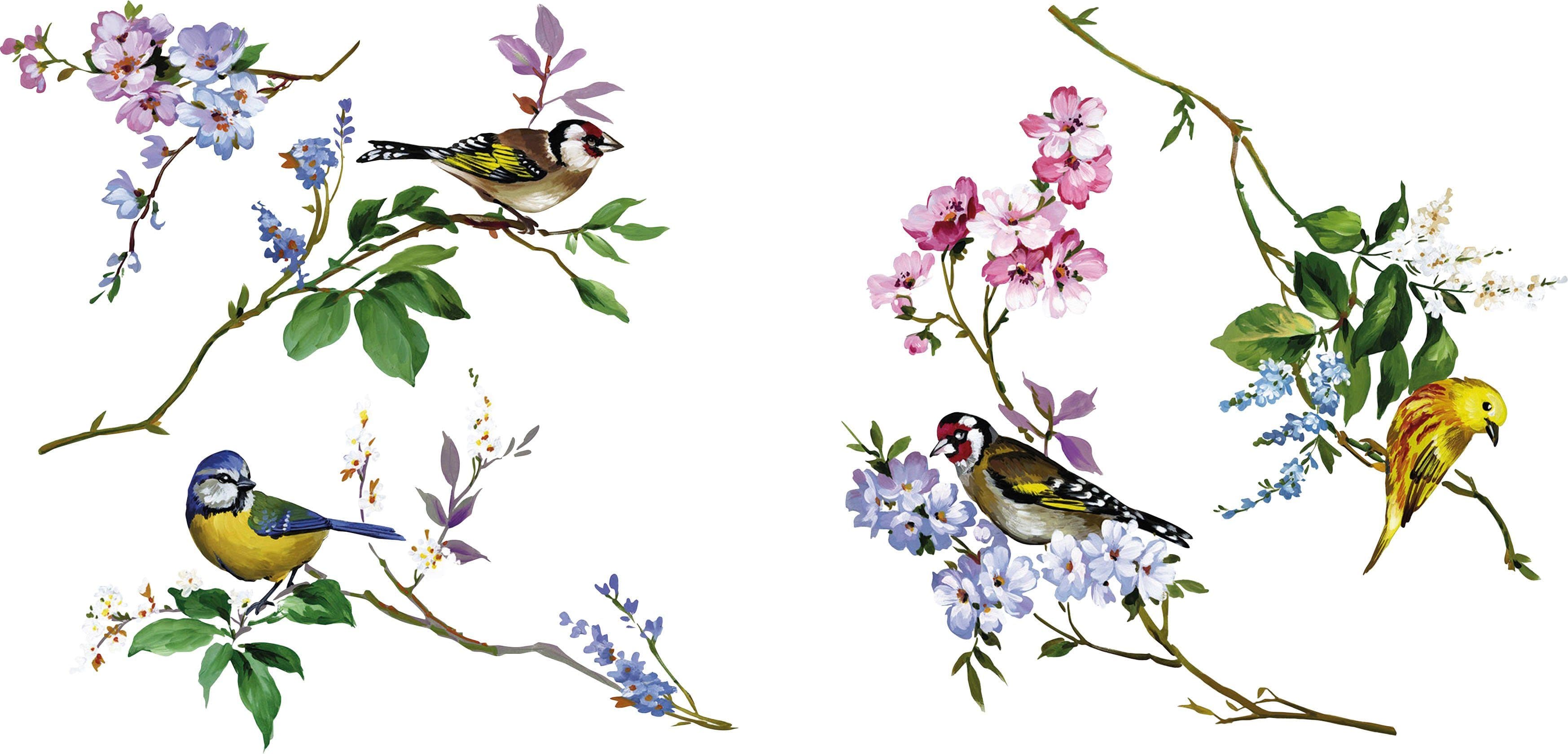 Komar Fensterbild Wedding Birds | Mehrfarbig