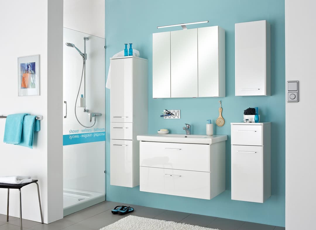 Saphir Quickset 316 Badmöbel-Set | Weiß