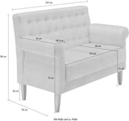 Home affaire Küchensofa Scalea | Blau