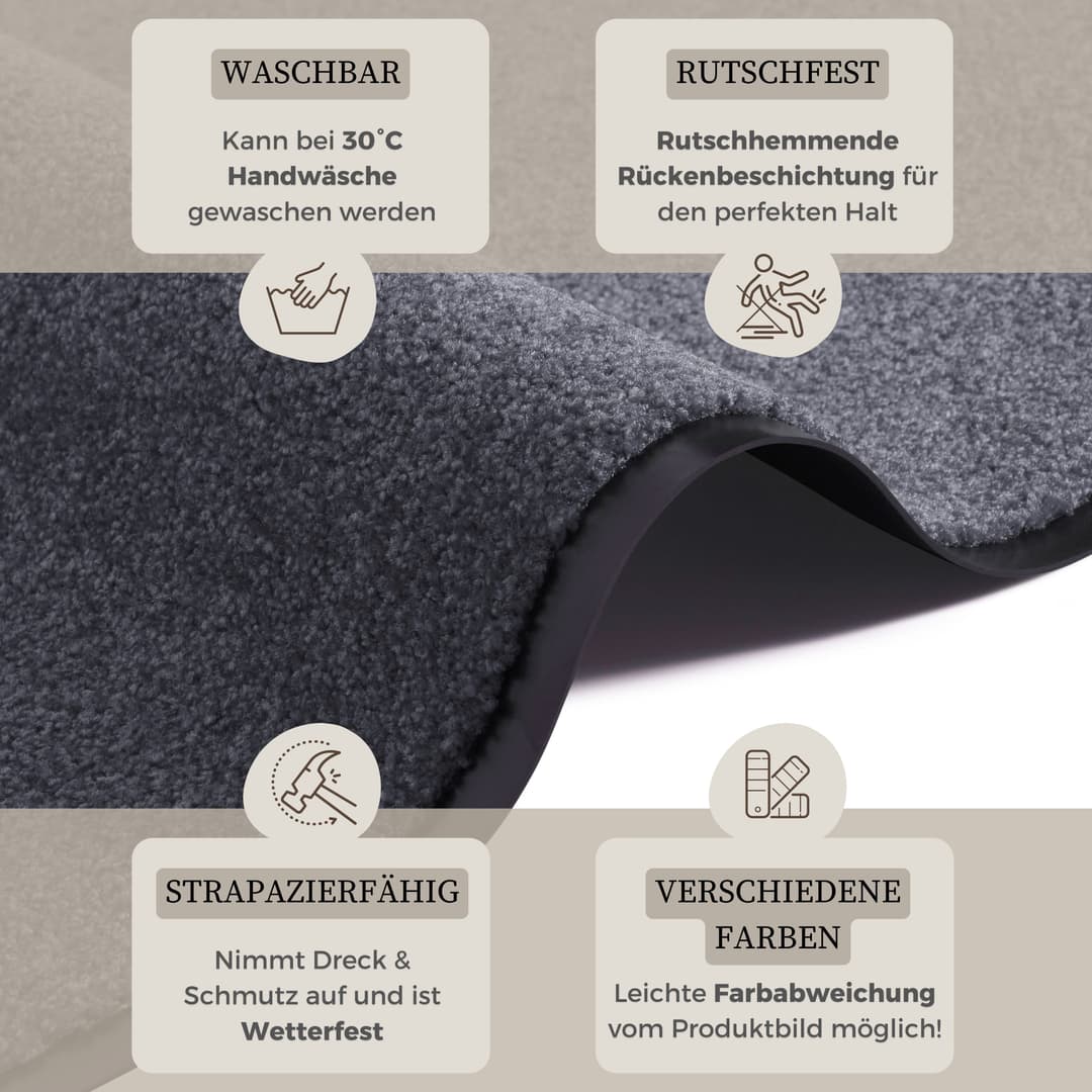 OTTO home Fußmatte Clean & Walk | Grau