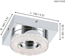 EGLO FRADELO Deckenleuchte | Silber