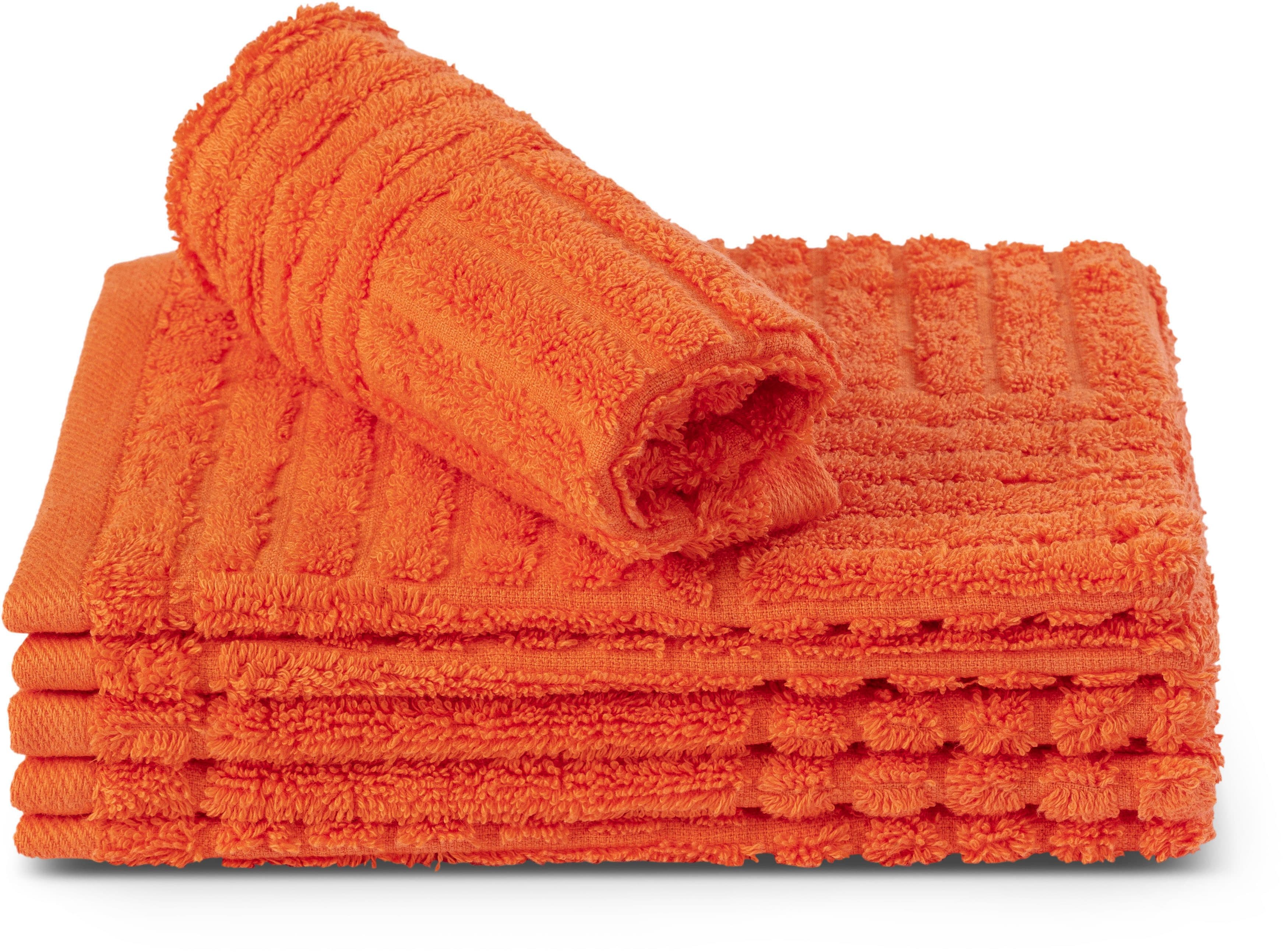 ROSS Waschhandschuh CARRE | Orange