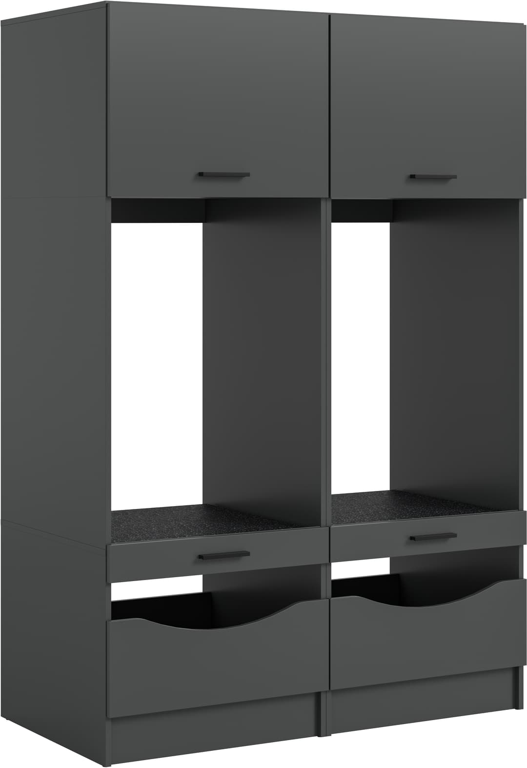 welltime Mehrzweckschrank-Set FALAS | Grau