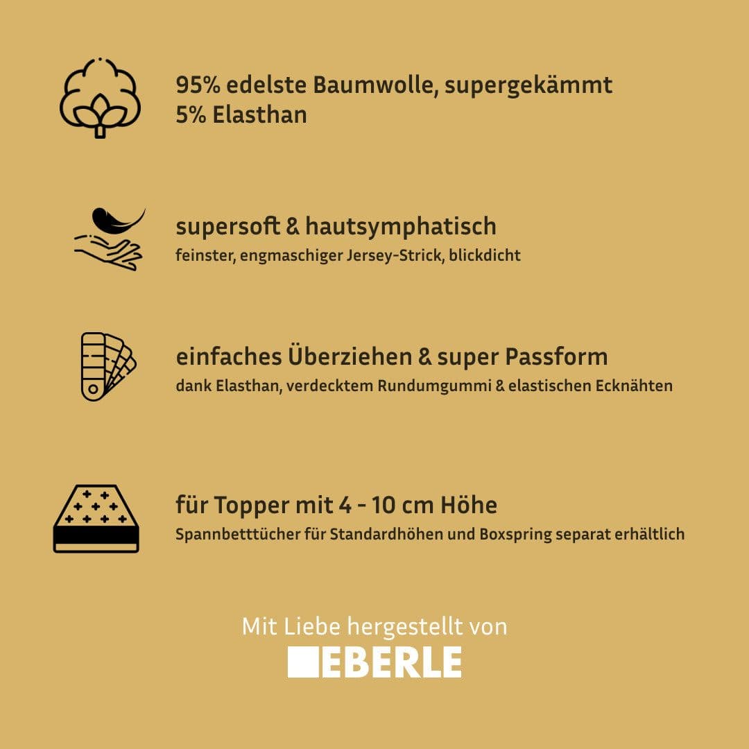 bellana deluxe Topper Spannbettlaken | Grau
