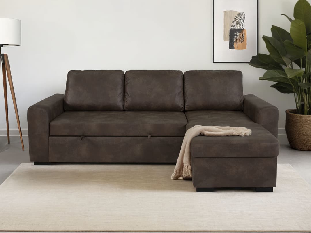 Trends by HG Ecksofa Poll L-Form | Braun