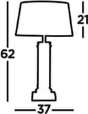 Searchlight Pedestal Table Lamp Tischleuchte | Gold 3