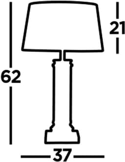 Searchlight Pedestal Table Lamp Tischleuchte | Gold