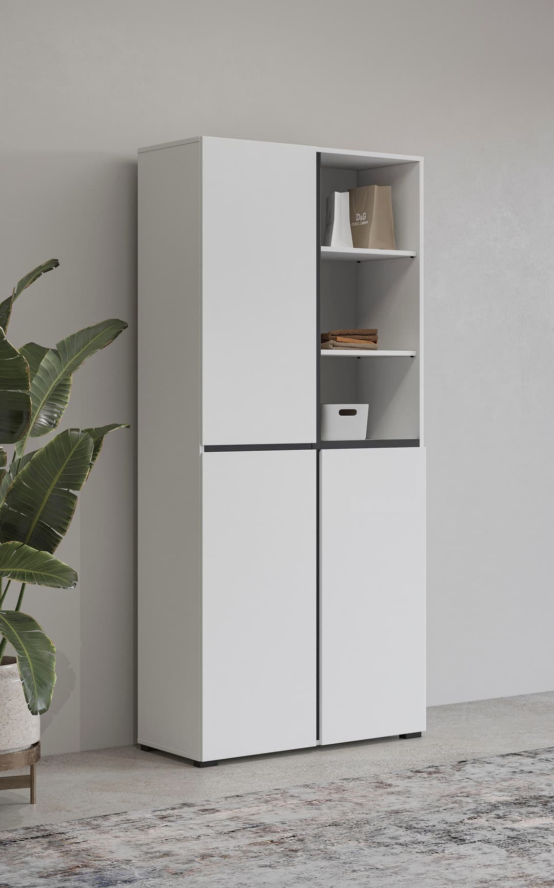OTTO home Schuhschrank Cross | Weiß