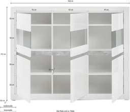 Home affaire Highboard Carat | Weiß