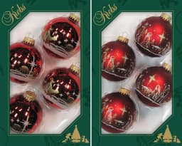 Krebs Glas Lauscha Weihnachtsbaumkugel Heilige Nacht | Rot