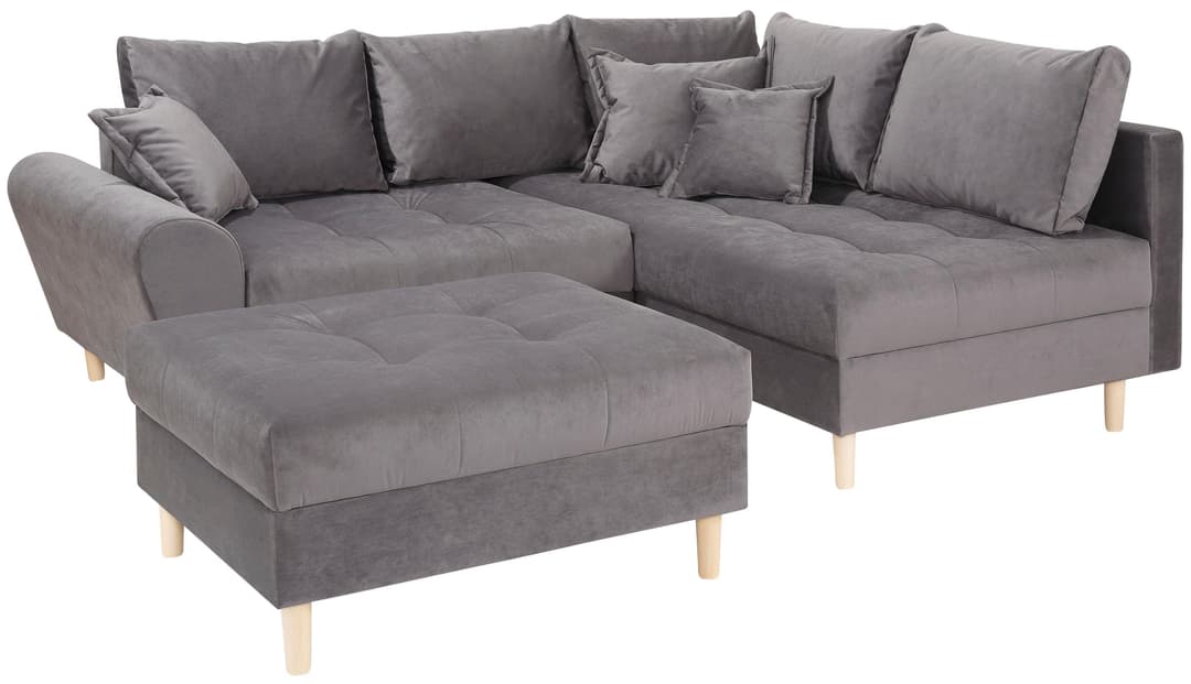 Home affaire Ecksofa Rice L-Form | Grau