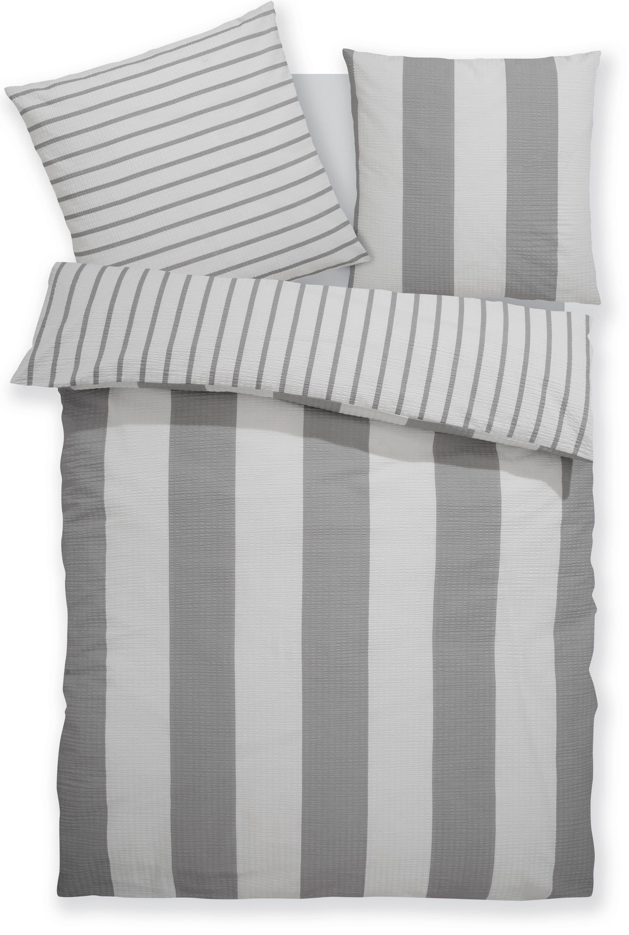 OTTO home Bettwäsche Sari Seersucker | Grau