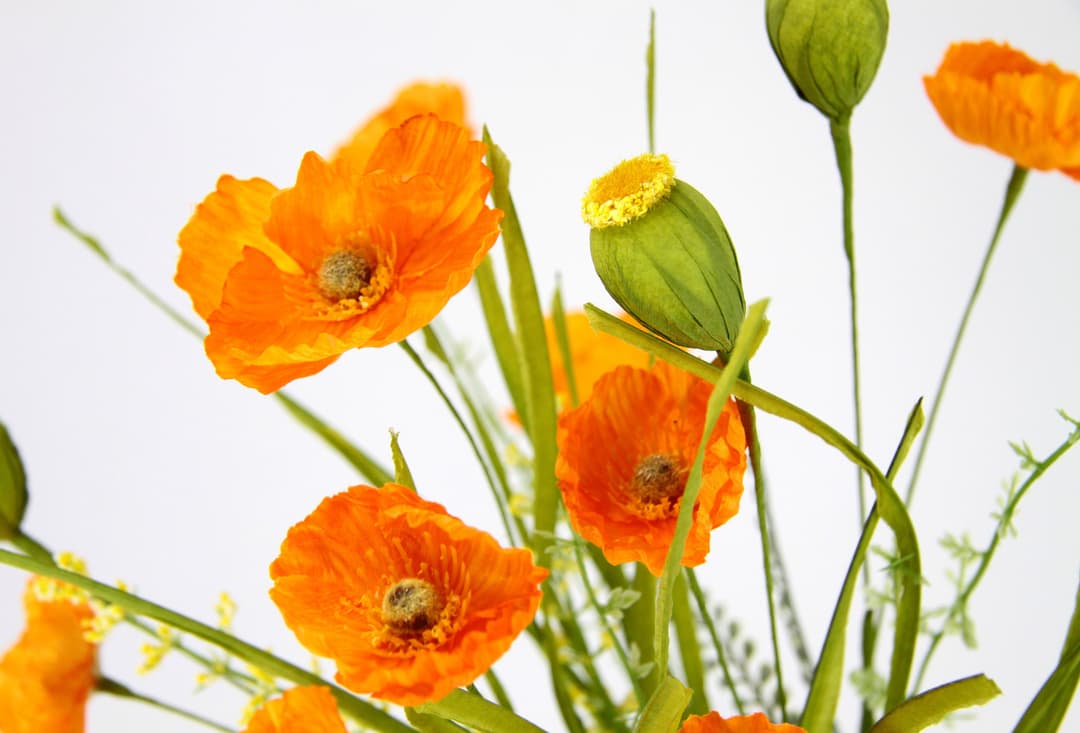 Kunstblume Mohnblumen | Orange
