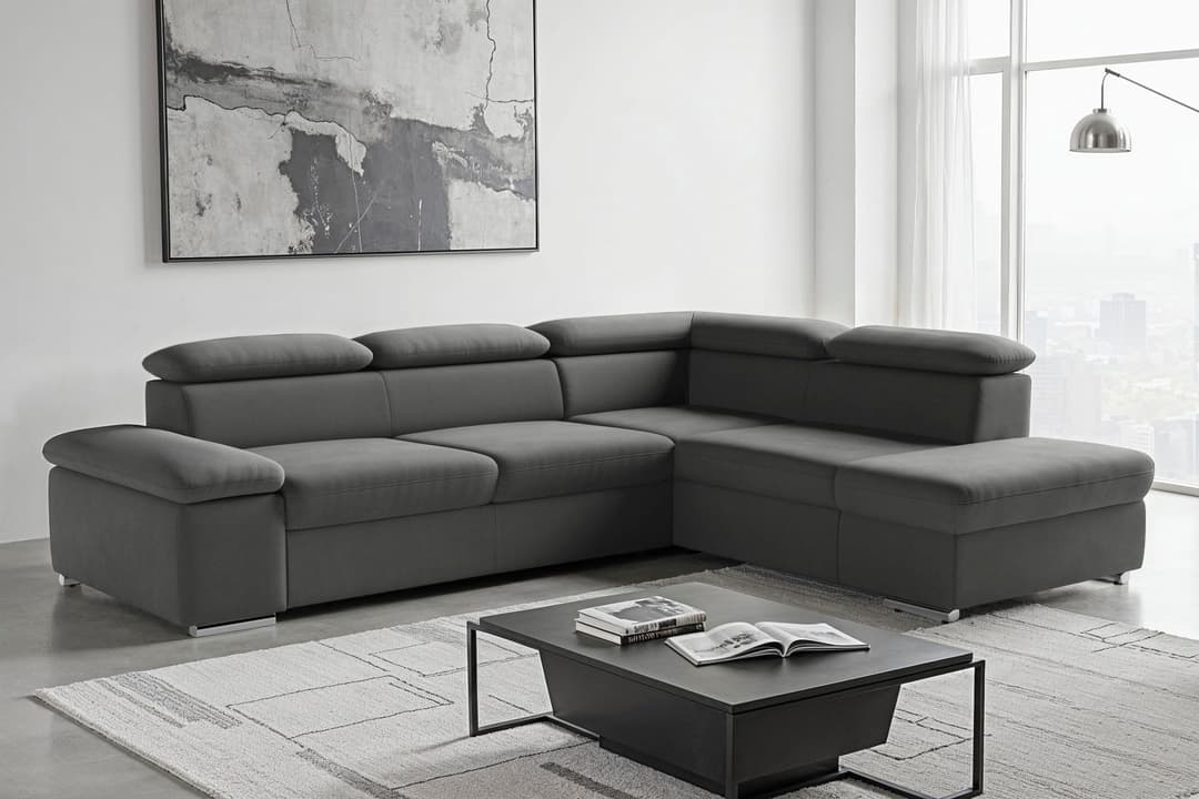sit&more Ecksofa Valentine L-Form | Grau