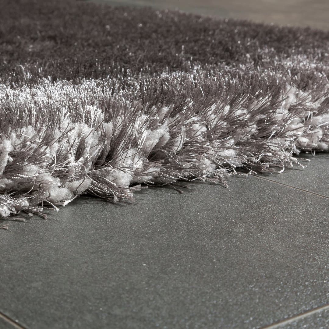 Paco Home Touch 100 Hochflor-Teppich | Grau