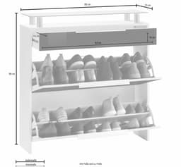 borchardt Möbel Schuhschrank Oliva | Weiß