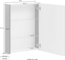 Schildmeyer Spiegelschrank Basic | Schwarz