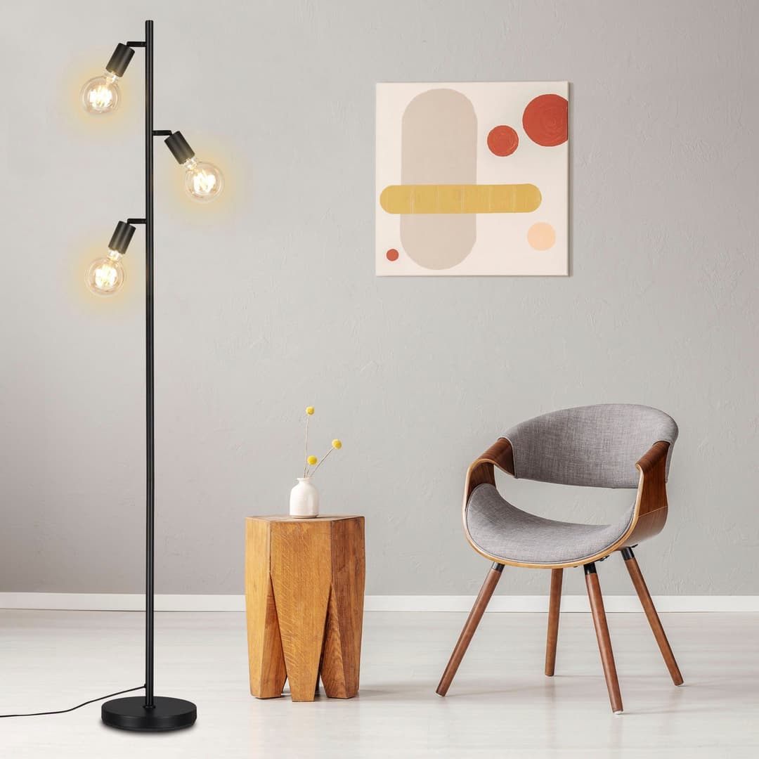 Briloner Leuchten Stehlampe KUGLO | Schwarz