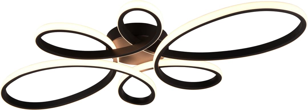 TRIO Leuchten LED Deckenleuchte FLY | Schwarz