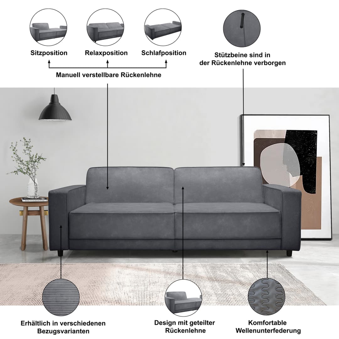 Dorel Home ALLIE Schlafsofa | Beige