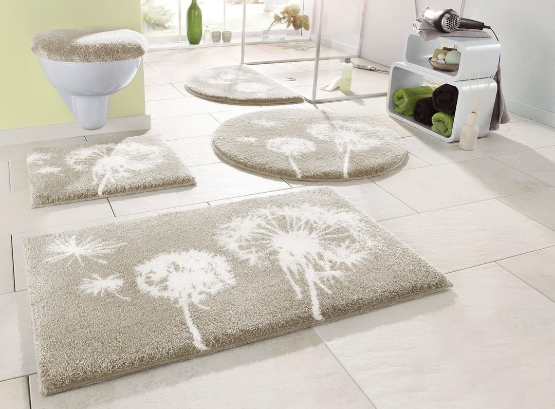 Grund Badematte Pusteblume | Beige