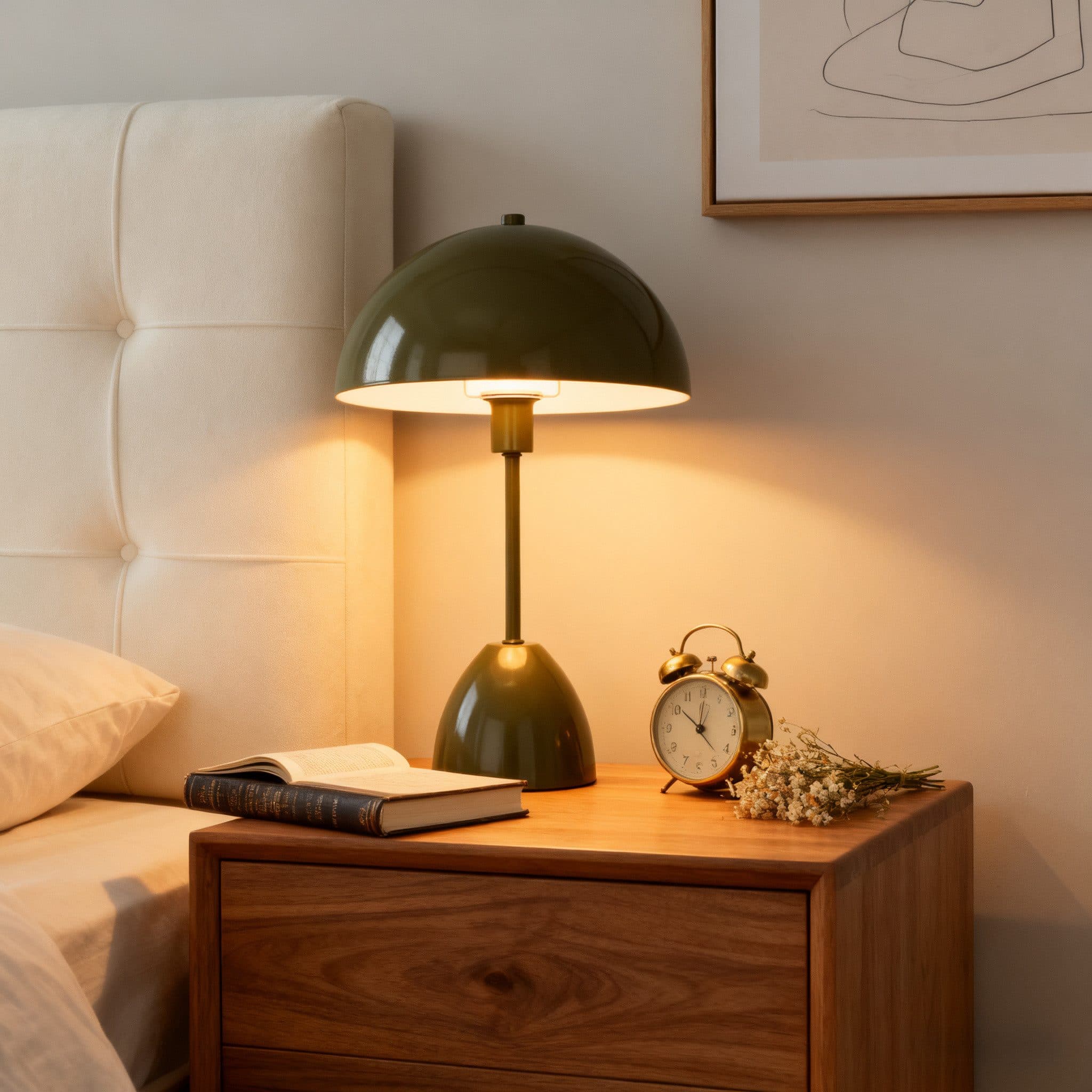 OTTO home Dorrio Tischleuchte Pilzlampe | Grün