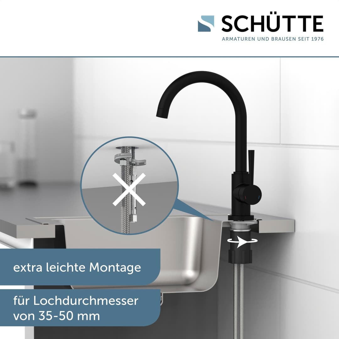 Schütte Spültischarmatur CORNWALL | Schwarz