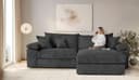 Home affaire Ecksofa Soft&Cosy XXL L-Form | Schwarz