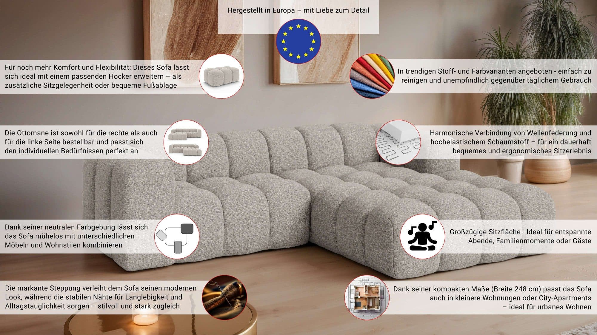 OTTO home Ecksofa KALLIE | Grau