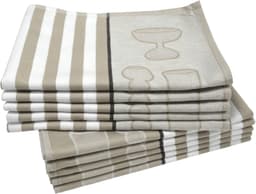 Dyckhoff Geschirrtuch Gläser / Halbleinen | Beige