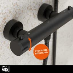 Eisl Duscharmatur CLAUDIO mit Thermostat | Schwarz