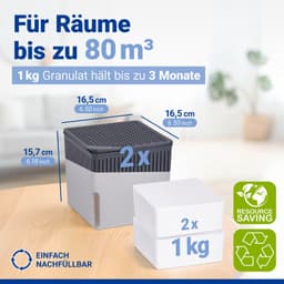 WENKO Luftentfeuchter Cube | Grau