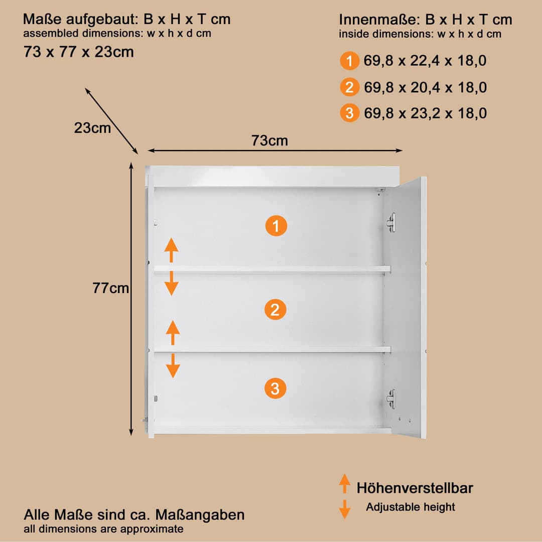 welltime Hängeschrank Avena | Weiß